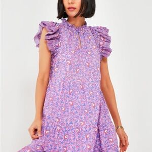 VINEYARD VINES
Violet Katama Print Ruffle Dress M